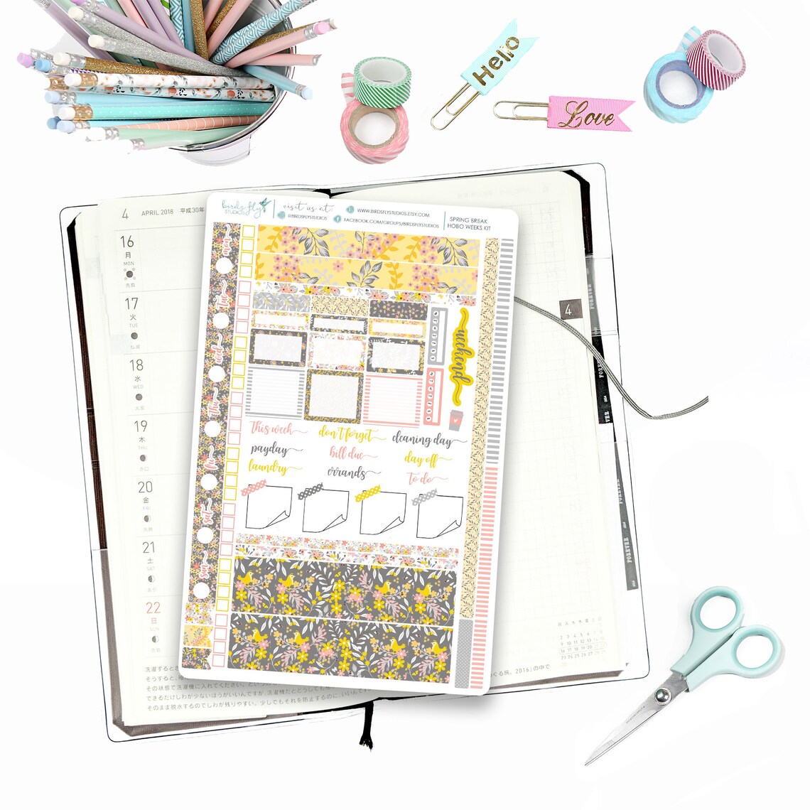 Hobonichi Weeks 2025 Spring Break Maure Shirlee