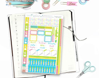 Hobonichi Weeks Weekly Kit Celebrate You Birthday / Hobonichi Weeks Weekly Spread / Themed Weekly Kits / Birthday Hobo Weeks, Weekly Kit