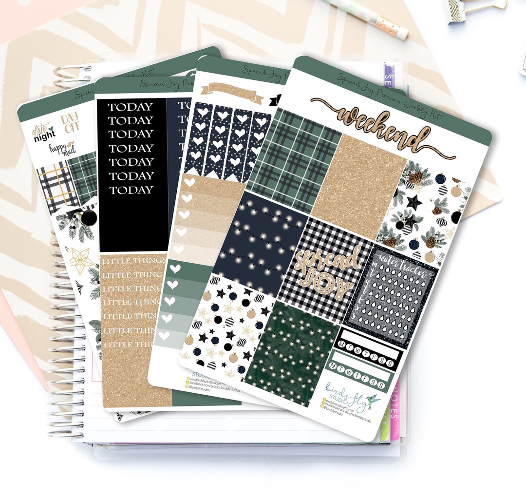 Spread Joy Christmas Premium Weekly Kit Stickers / Christmas Weekly for