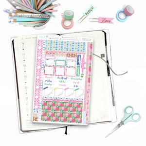 Hobonichi Weeks Weekly Kit Macaroons and Tea / Hobonichi Weeks Weekly Spread / Themed Weekly Kits / Macaroons Tea Hobo Weeks, Weekly Kit