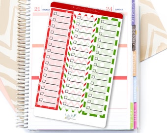 Christmas To Do List Sidebar Sticker | Sidebar Christmas Sticker for Erin Condren Life Planner / Christmas Tracking Sticker / Christmas List