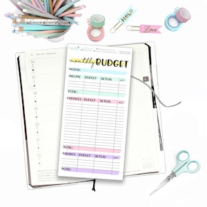 Hobonichi Weeks Monthly Budget for Note Pages  / Hobonichi Weeks Note Page Stickers / Hobonichi Weeks Functional / Bills Trackers