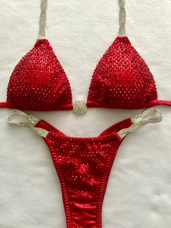 red sparkly bikini