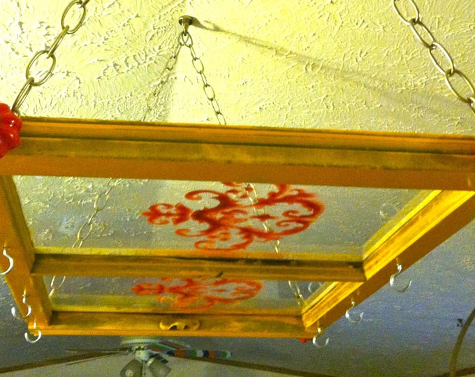 Vintage Wooden Window Hanging Pot Rack fancy Etsy