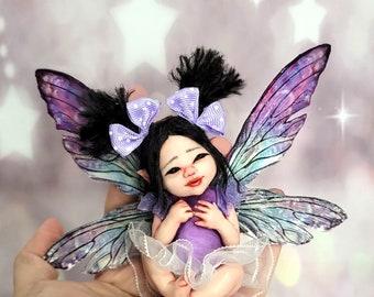 OOAK Beautiful Fairy ~ Miniature Pixie Fantasy Art Doll Sculpture Gift by Michele Roy Cutest Arts