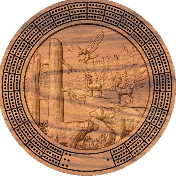 Set of 5 Cribbage Board Templates Etsy Canada