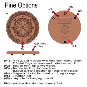 Classic 3D Compass Rose Cribbage Board With Pegs image 5