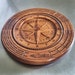 Classic Compass  Rose Cribbage Board With Pegs - 3D Relief 