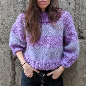 Mixed Media Sweater Knitting PATTERN (*NOT a physical product)
