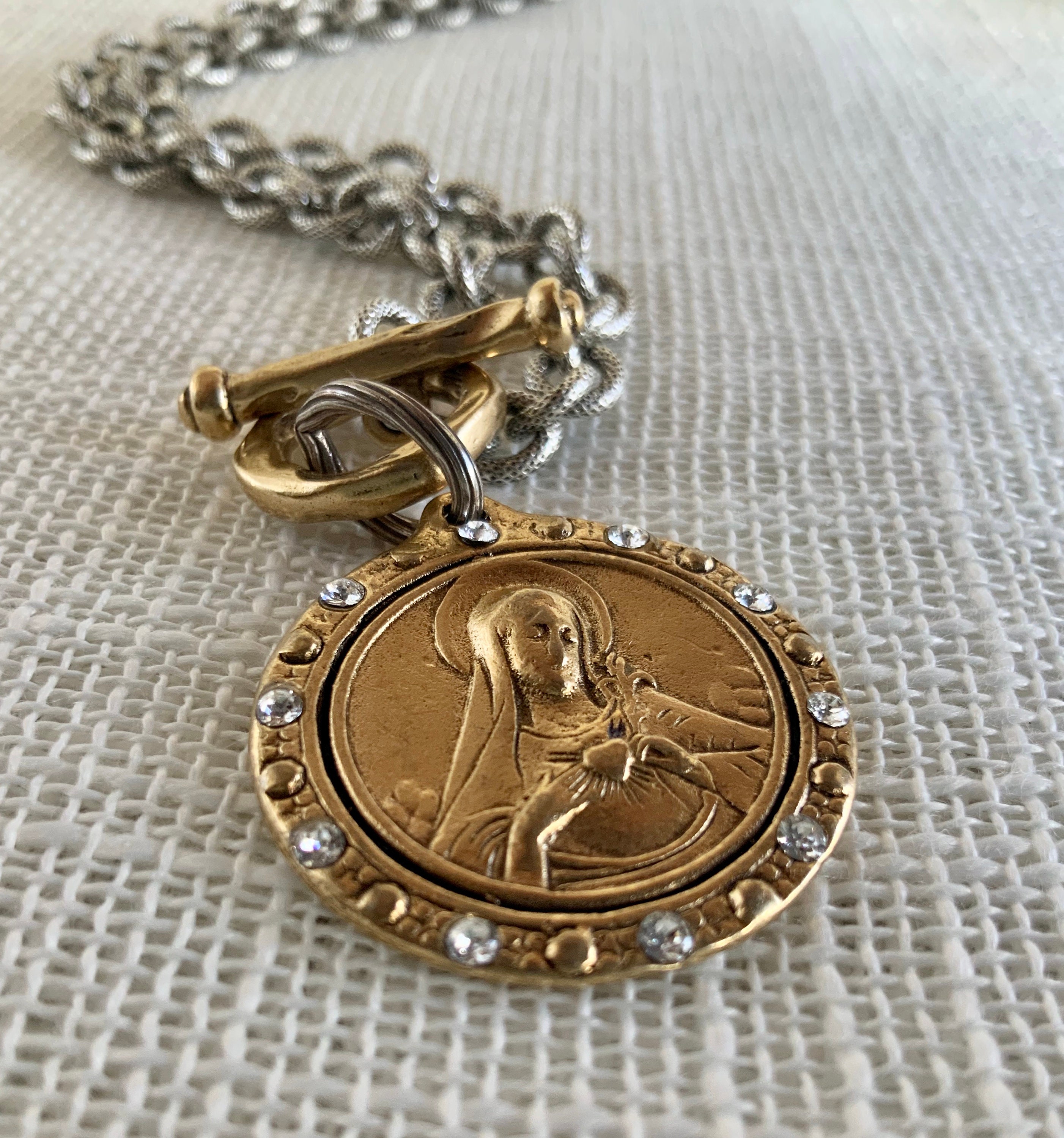 Heart of Mary Pendant Necklace/Protection Necklace/Catholic Etsy