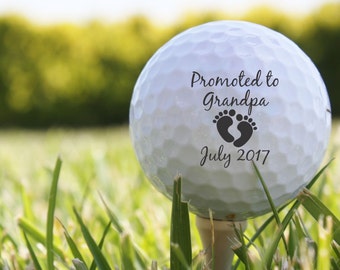 SHIPS FAST, Personalized Golf Balls, Pregnancy Reveal to Grandparents, Birth Announcement Golf Balls, Custom Golf Balls from Kids - S09