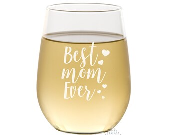 best cat mom ever wine glass
