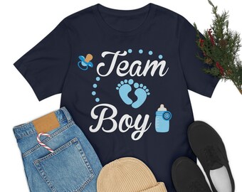 Team Boy -  Gender Reveal T-Shirt, Baby Shower Tee Shirt for Men or Women