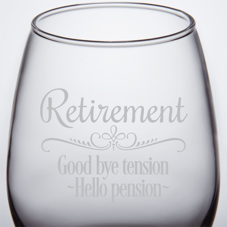 SHIPS FAST Engraved Retirement Wine Glass Farewell Gift for Etsy