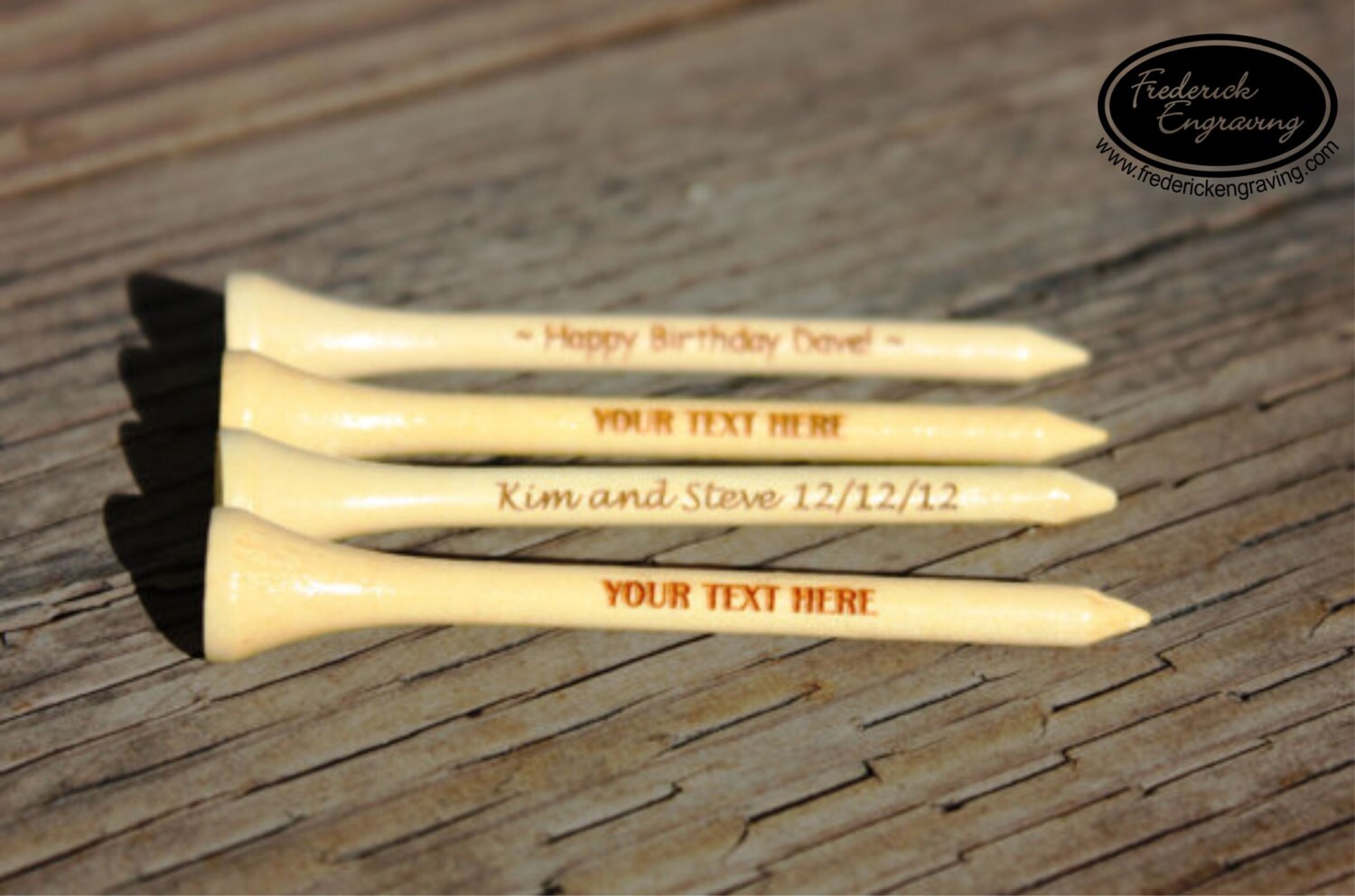 SHIPS FAST Personalized Laser Engraved Golf Tees Custom Etsy