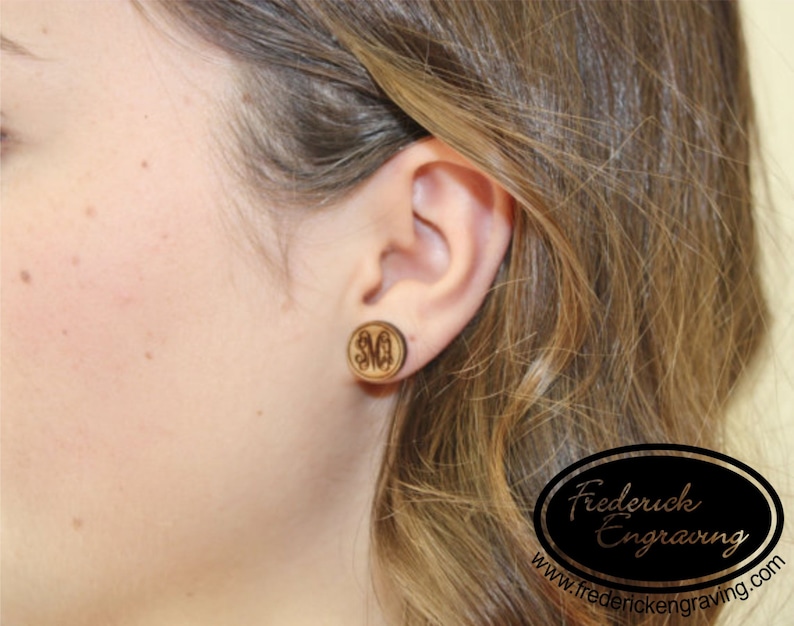 Personalized Name Earrings EA-10 Two Tone Name Stud Earrings Custom Name Earrings