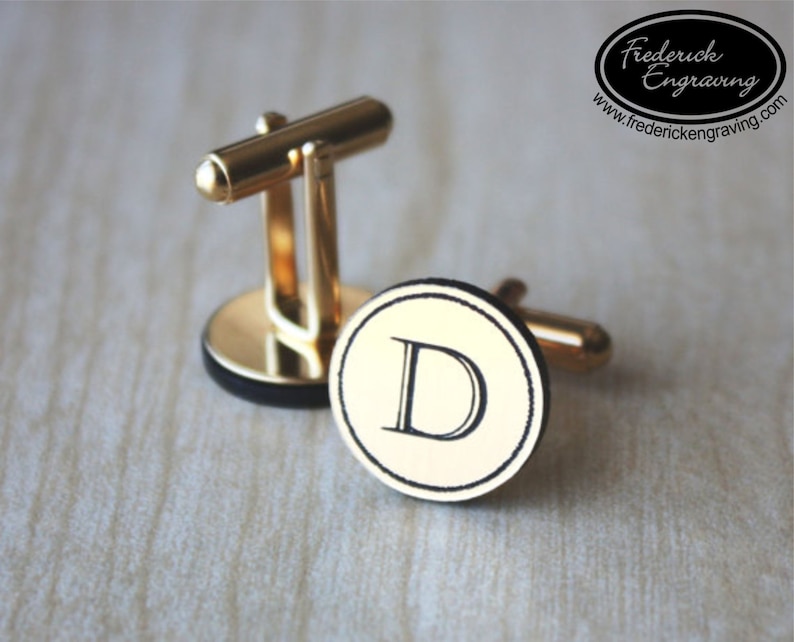 Personalized Initial Cufflinks Custom Engraved Men's Etsy