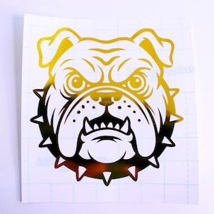 Bulldog Head Vinyl Decal – Permanent Bulldog Sticker for Cars, Laptops, Tumblers & More