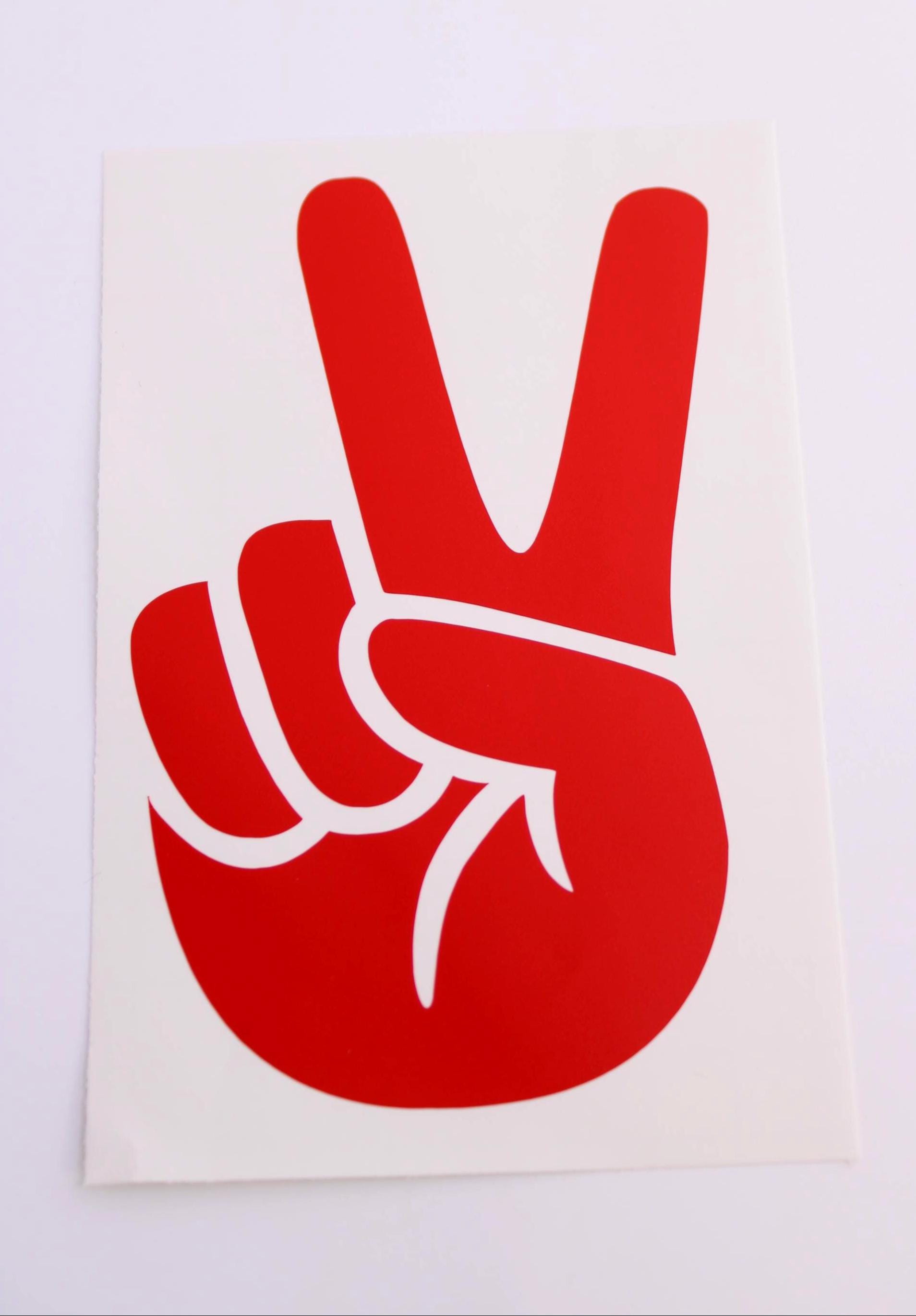 Peace Sign Hand Vinyl Decal: Car, Laptop, Tumbler Sticker - Etsy