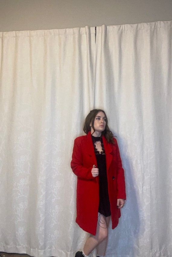 Vintage red wool coat. - image 2