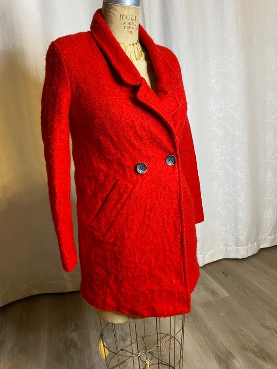 Vintage red wool coat. - image 4