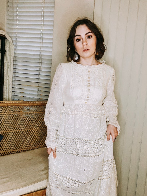 antique/vintage white lace dress. SALE - image 2