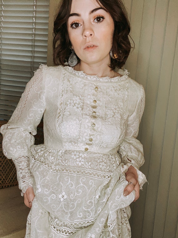 antique/vintage white lace dress. SALE - image 4