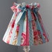 Shabby Chic Hand Tied Lamp Shade in French Patterned Fabrics & Ribbon.