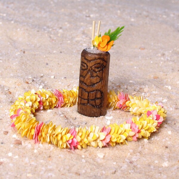 Miniatur-Hawaii-Blumenkette (Hawaiian Lei) in 1 zu 6