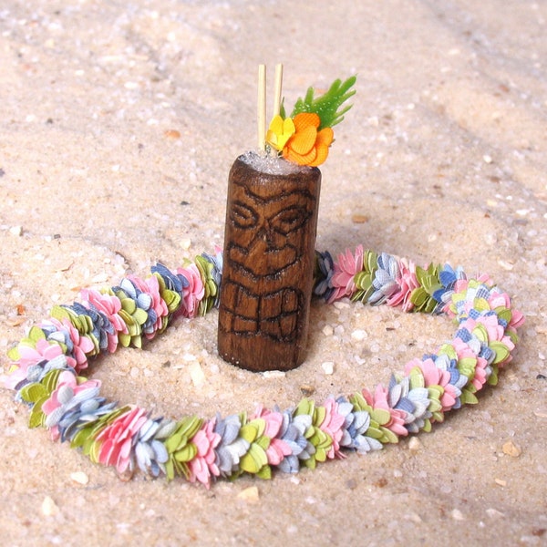 Miniatur-Hawaii-Blumenkette (Hawaiian Lei) in 1 zu 6