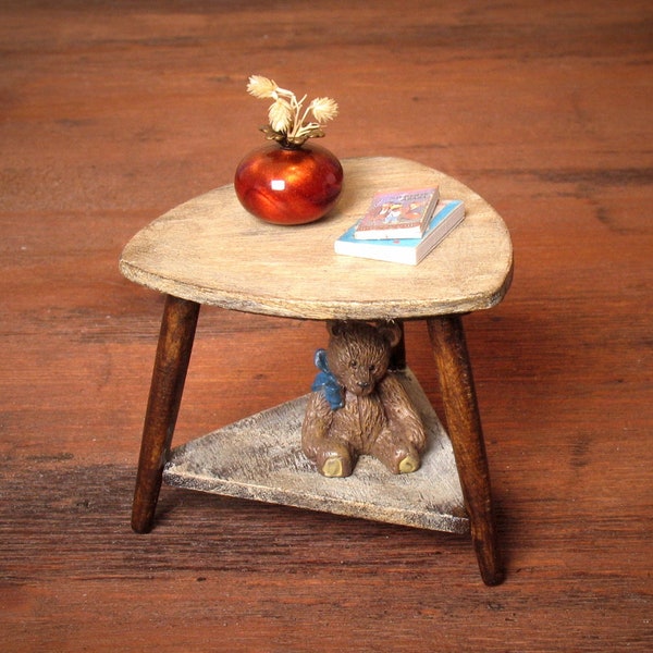 Small Shabby Chic Miniature Table for Your Dollhouse