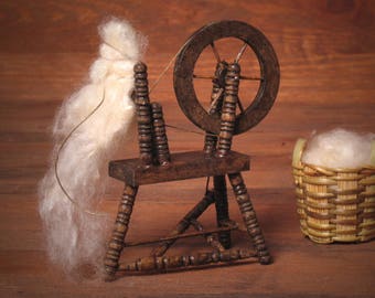 1:12 Scale Dollhouse Victorian Antique Quill Spindle Spinning Wheel for Yarn  Making Walking Wheel Wool Wheels Spinning Wheel 