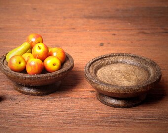 Miniature Wooden Bowl for Your Dollhouse