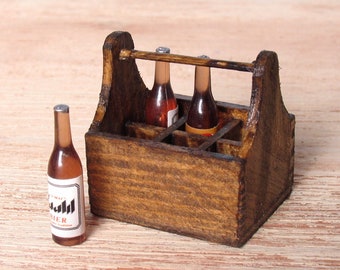 Rustic Miniature Beer Case for Your Dollhouse