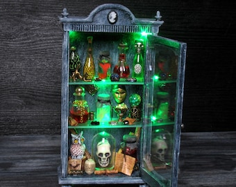 Illuminated Miniature Witch's Cabinet