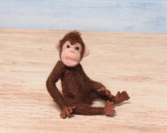 Needle-Felted Miniature Monkey