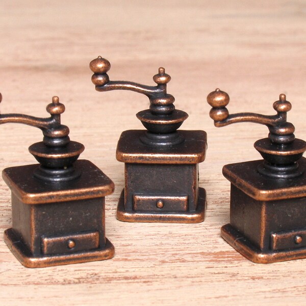 Antique Miniature Coffee Mill for Your Dollhouse