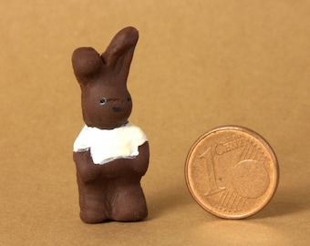 Cute Chocolate Easter Bunny for Your Dollhouse