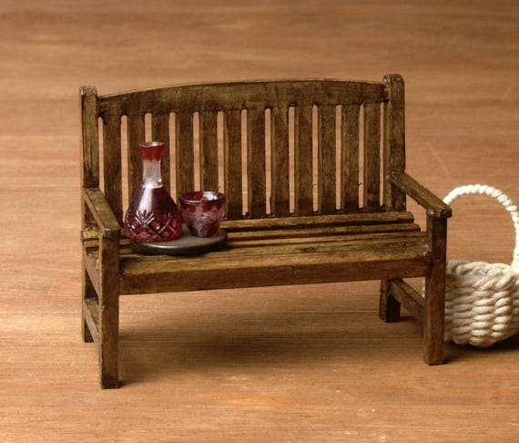 miniature garden bench