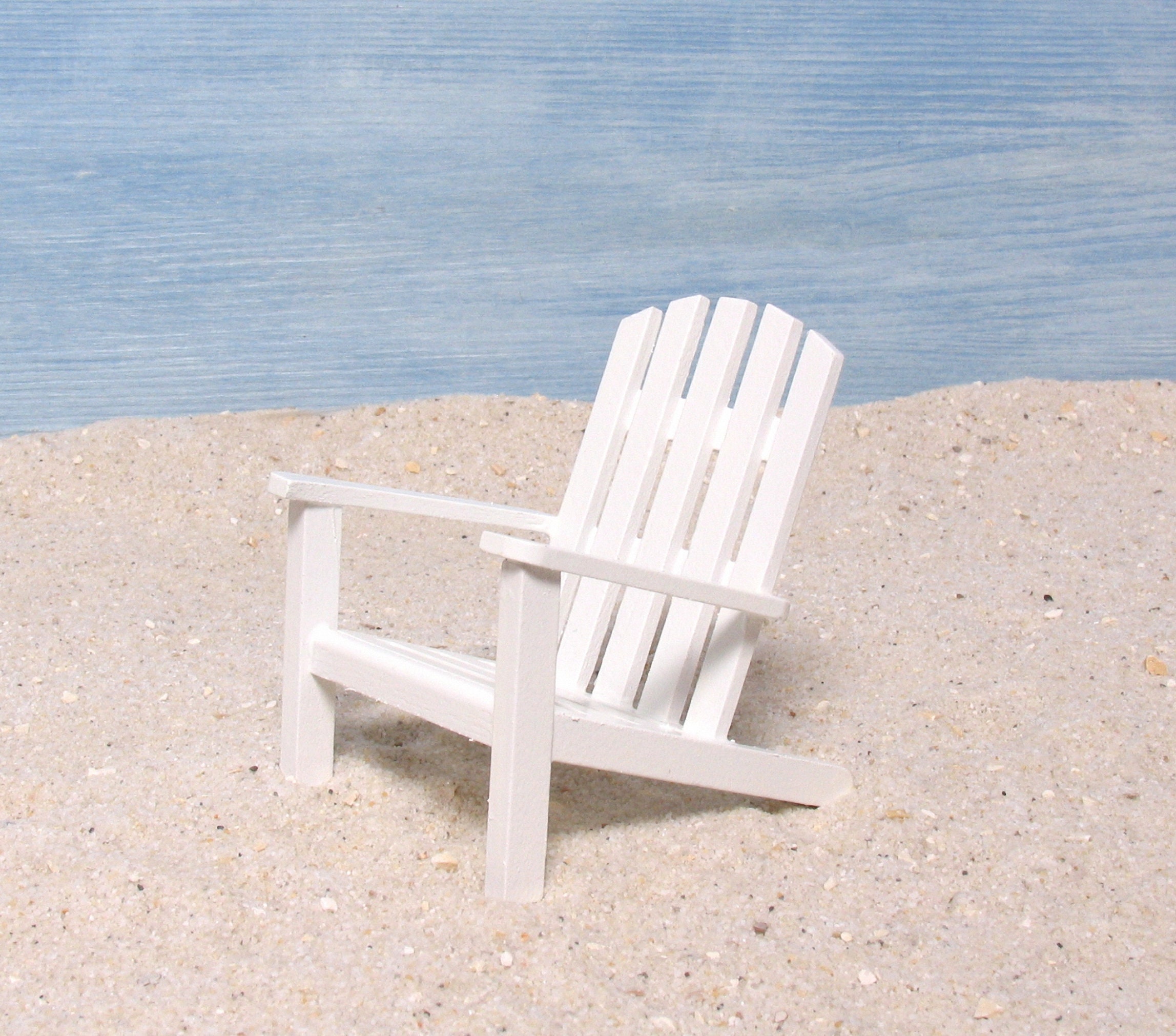 White Miniature Beach Chair for Your Dollhouse Etsy UK