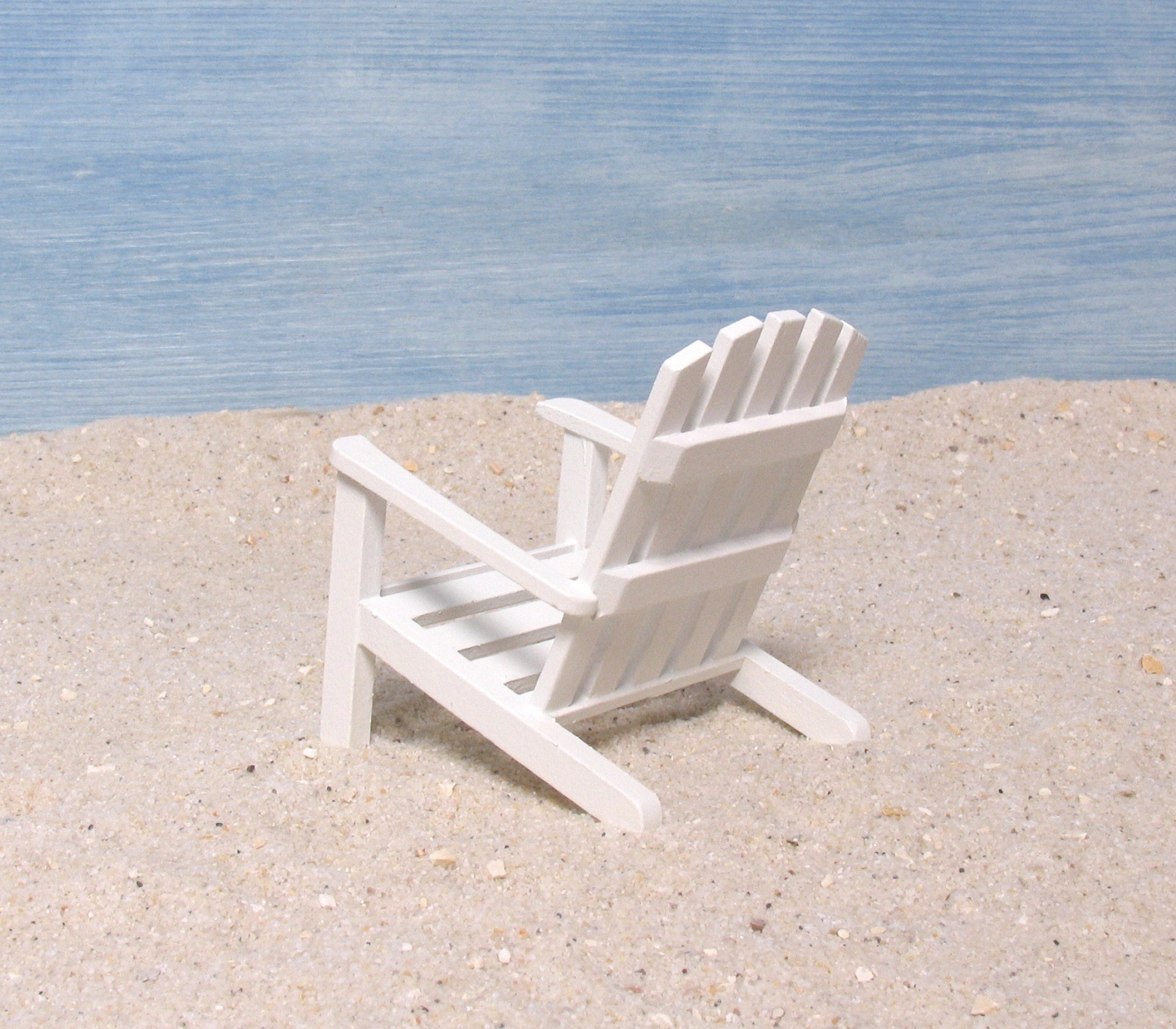 White Miniature Beach Chair for Your Dollhouse Etsy UK