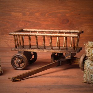 Miniature Hay Wagon for Your Dollhouse - Etsy