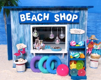 Illuminated Miniature Beach Shop 1:12