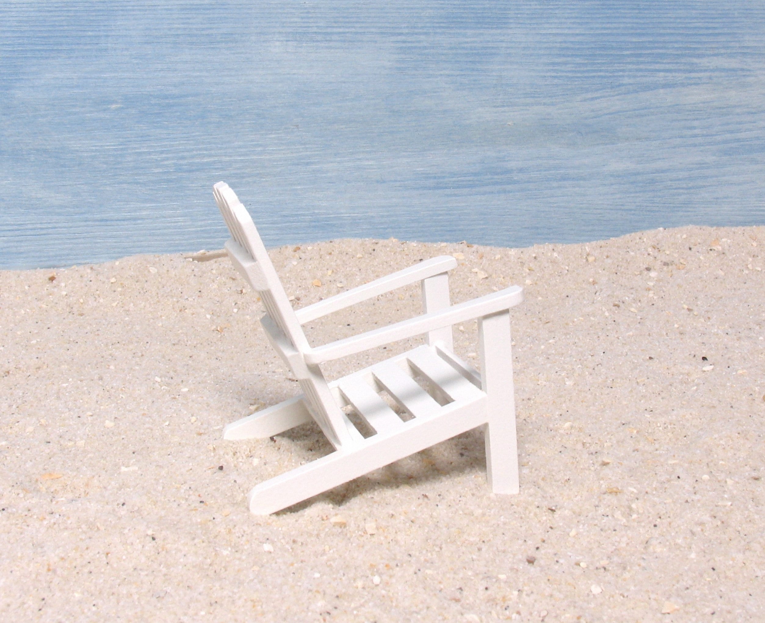 White Miniature Beach Chair for Your Dollhouse Etsy UK