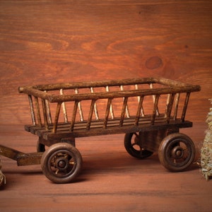 Miniature Hay Wagon for Your Dollhouse - Etsy