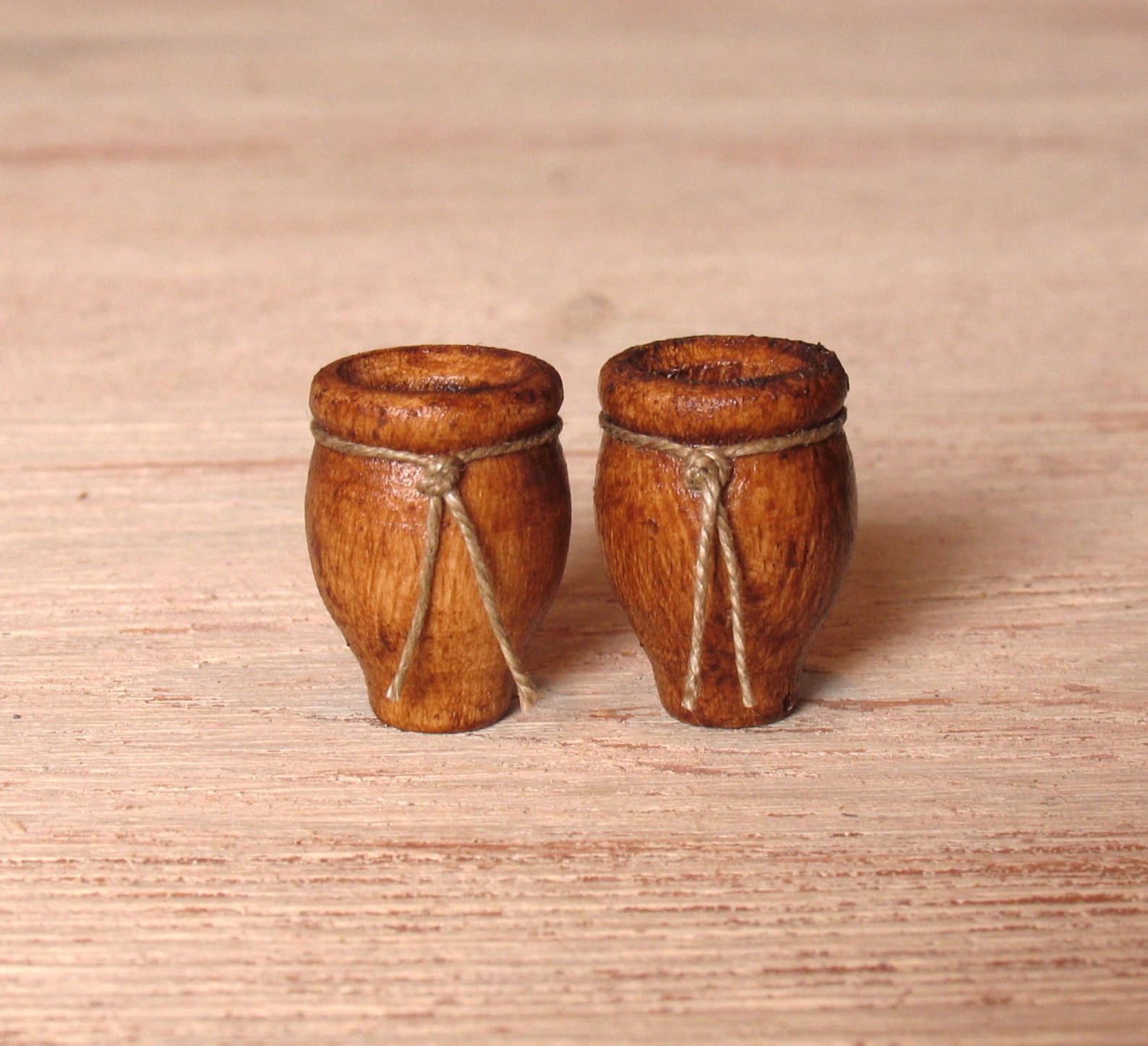 Miniature Wooden Vase Chestnut Brown for Your Dollhouse Etsy