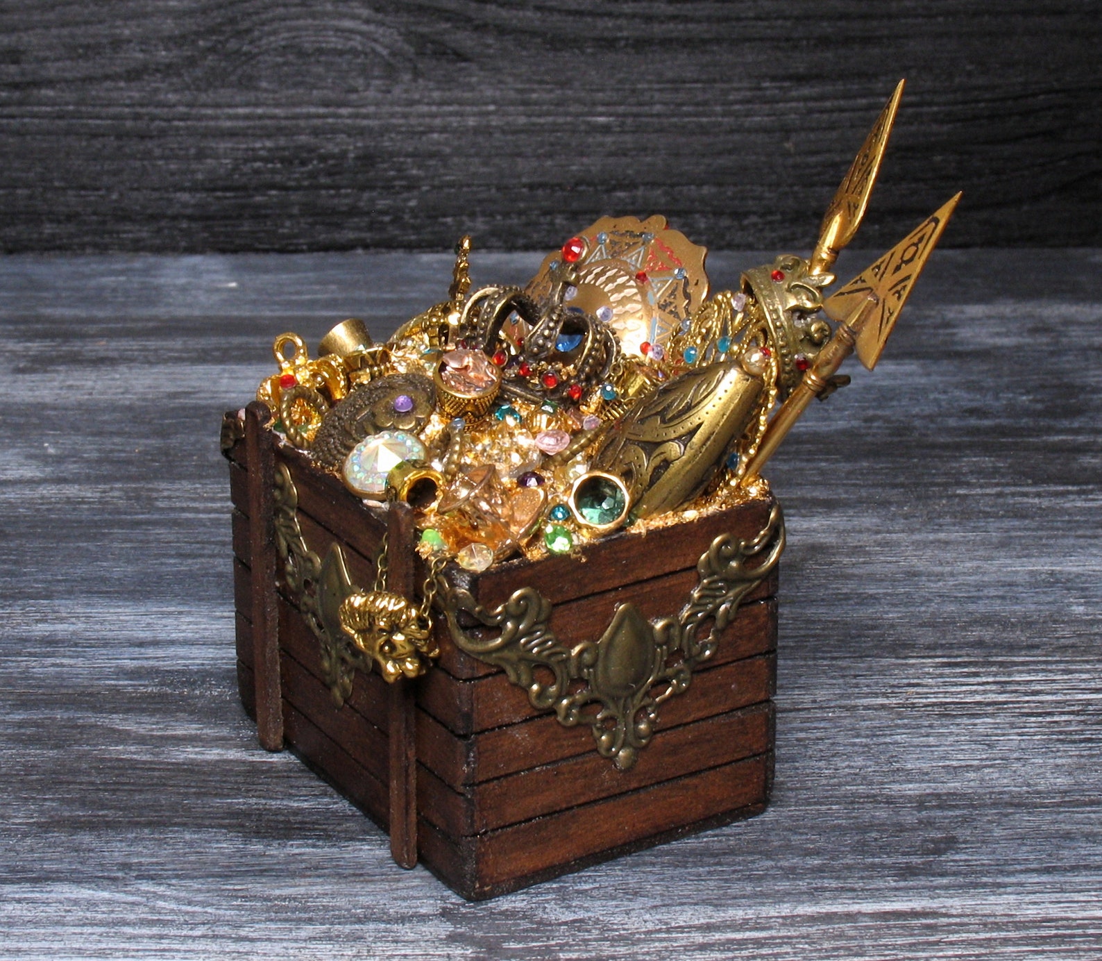Miniature Treasure Chest for Your Dollhouse Etsy UK