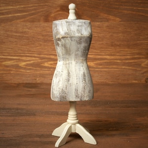 Miniature Shabby Chic Tailor&#39;s Dummy for Your Dollhouse