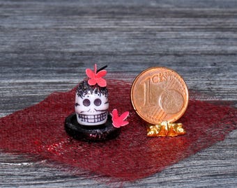 Creepy Miniature Cocktail on Coaster for Your Dollhouse