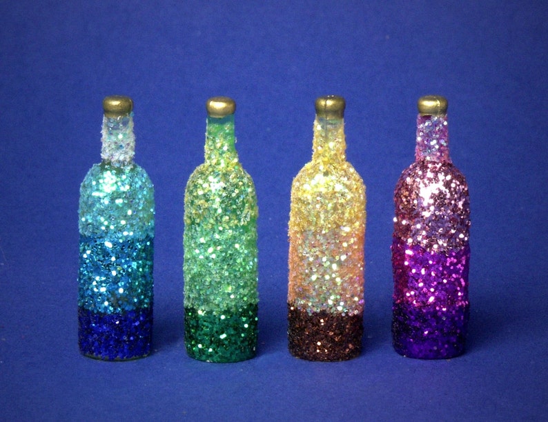 Decorative Miniature Bottle Shades of Purple for Your Etsy
